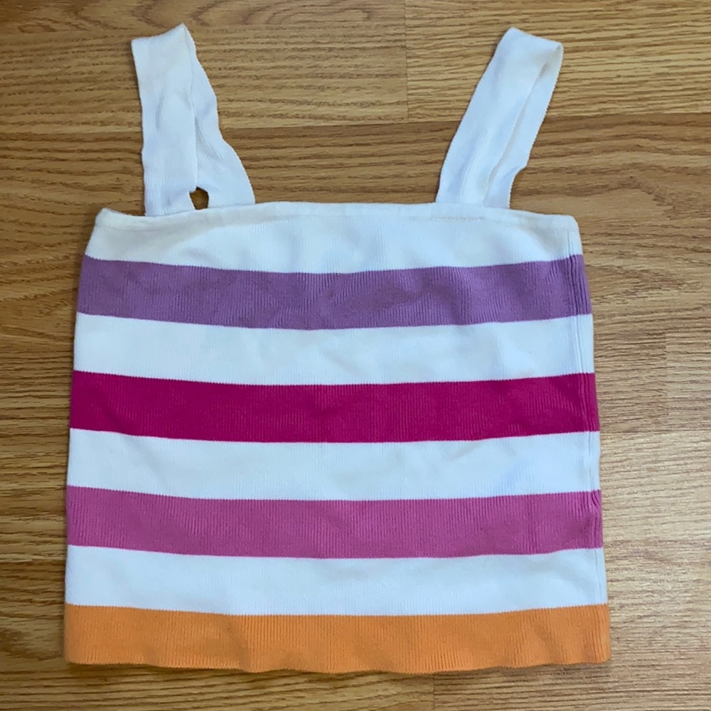 Striped sweater crop top